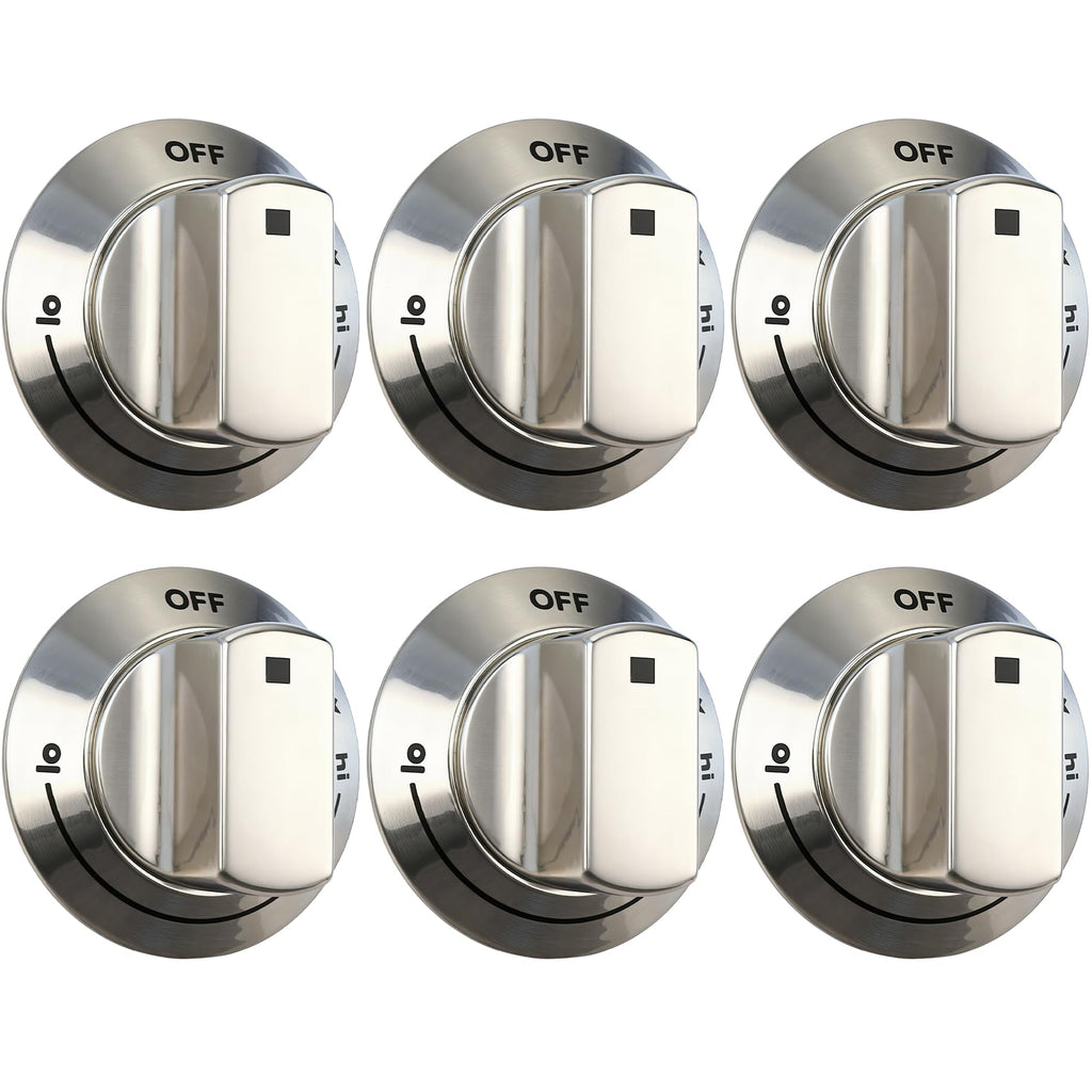 6Pcs 318242275 Burner Control Knob Compatible with Electrolux Range/Cooktop