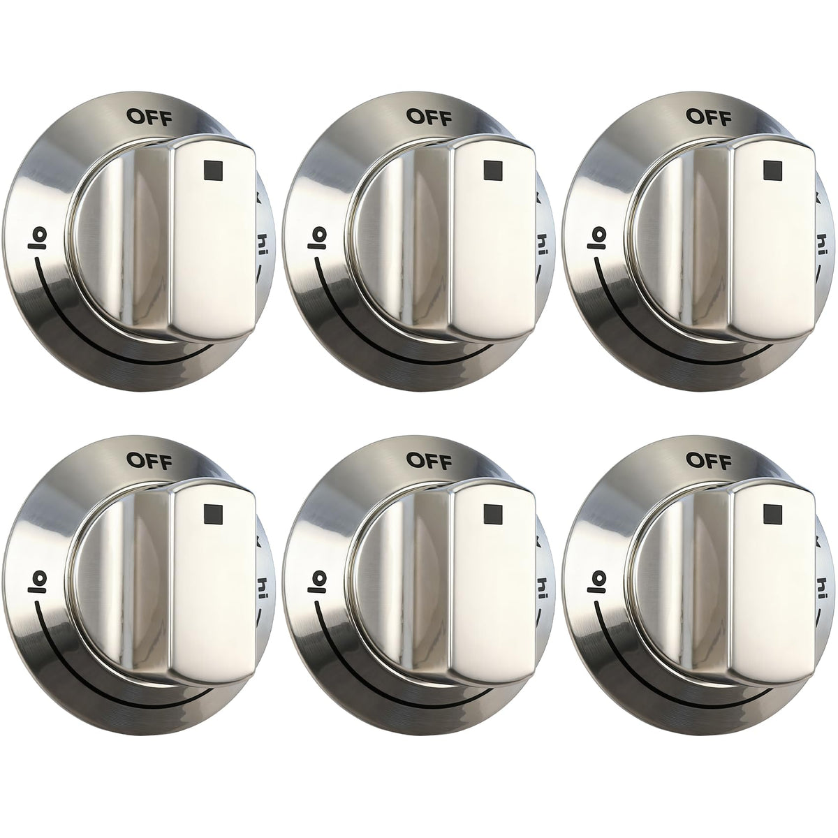 6Pcs 318242275 Burner Control Knob Compatible with Electrolux Range/Cooktop