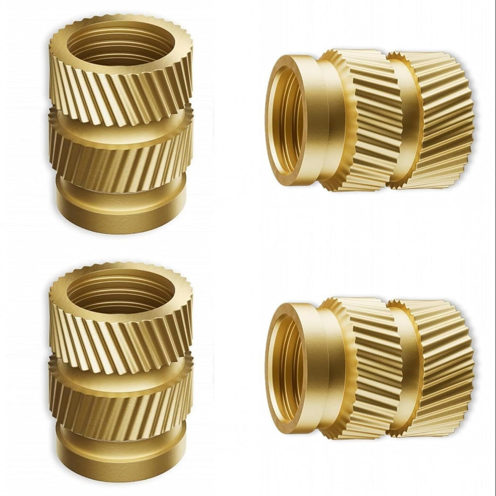 40pcs Brass Threaded Inserts, 1/4"-20x8x8 Heat Set Insert for 3D Printing