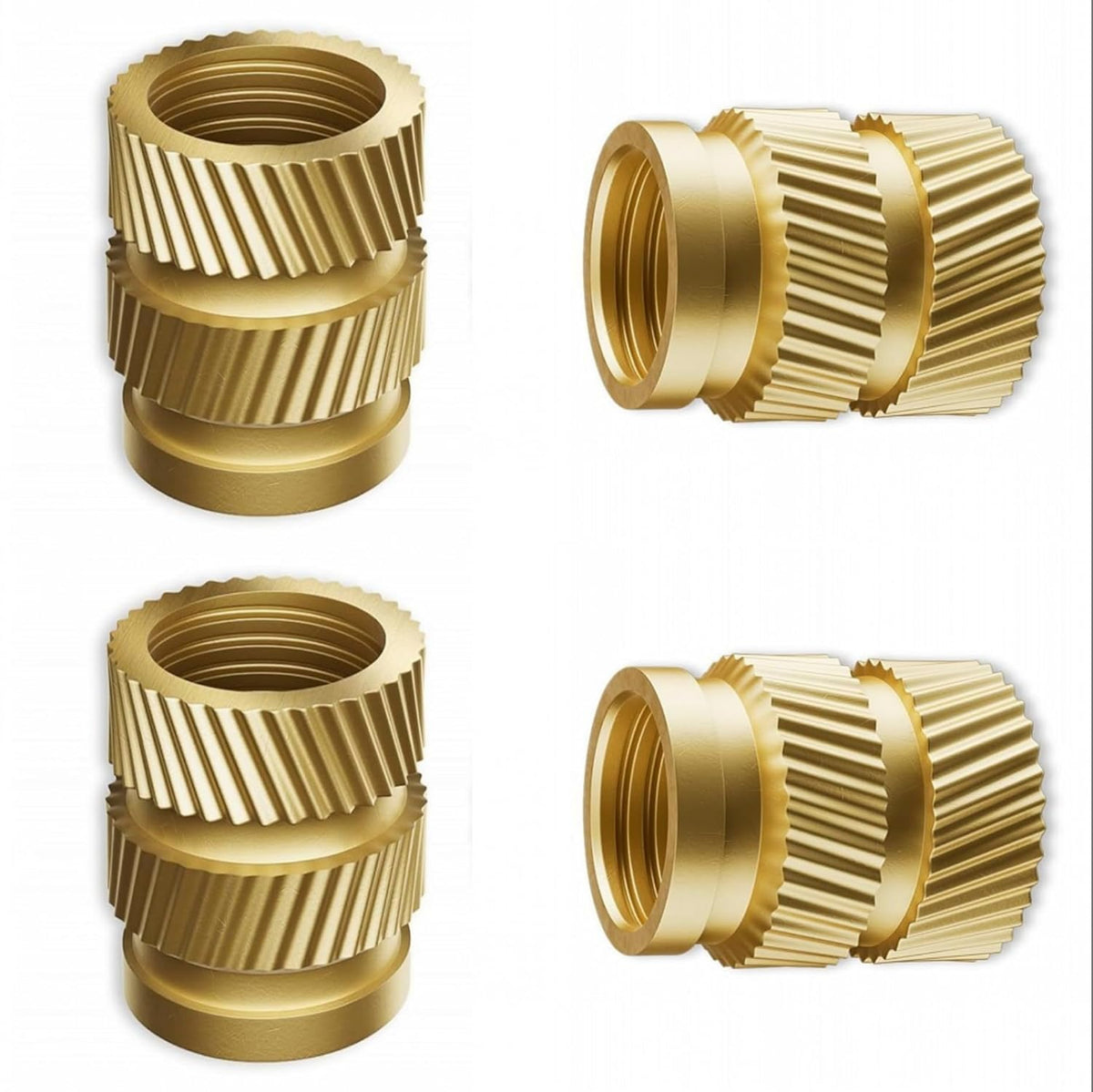 40pcs Brass Threaded Inserts, 1/4"-20x8x8 Heat Set Insert for 3D Printing