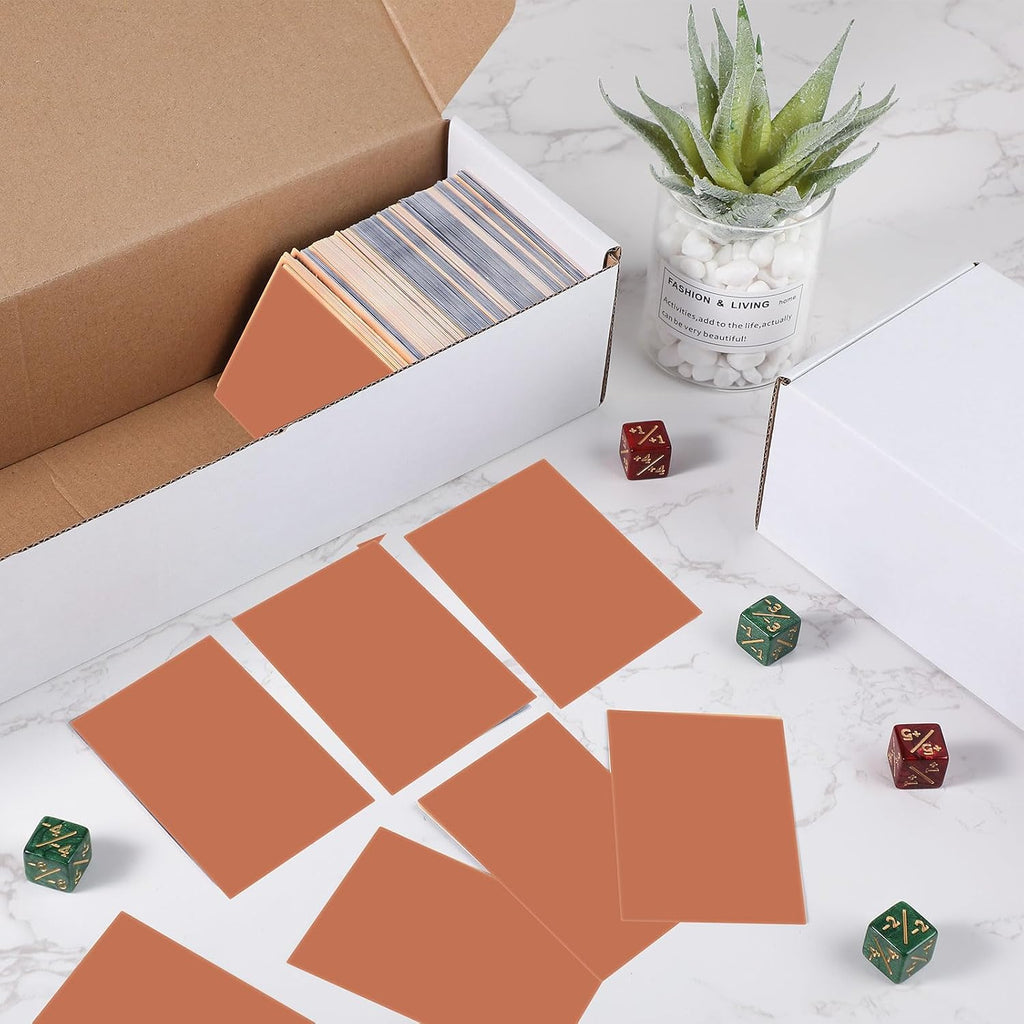 800 Count Trading Card Storage Box White Cardboard Sports Card Storage Box Collectible Cases for Sports Gaming