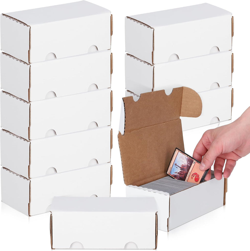 400-Count Trading Card Storage Boxes, Sports and Gaming Cards, 10 Pack | Each box holds about 350 standard 20 pt