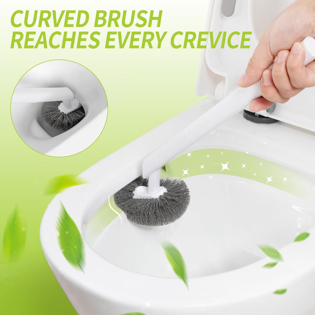 Toilet Brush and Plunger Set Hidden | S-Shaped Toilet Brush Plunger Combo, Perfect for Homes, Apartments & Bathrooms