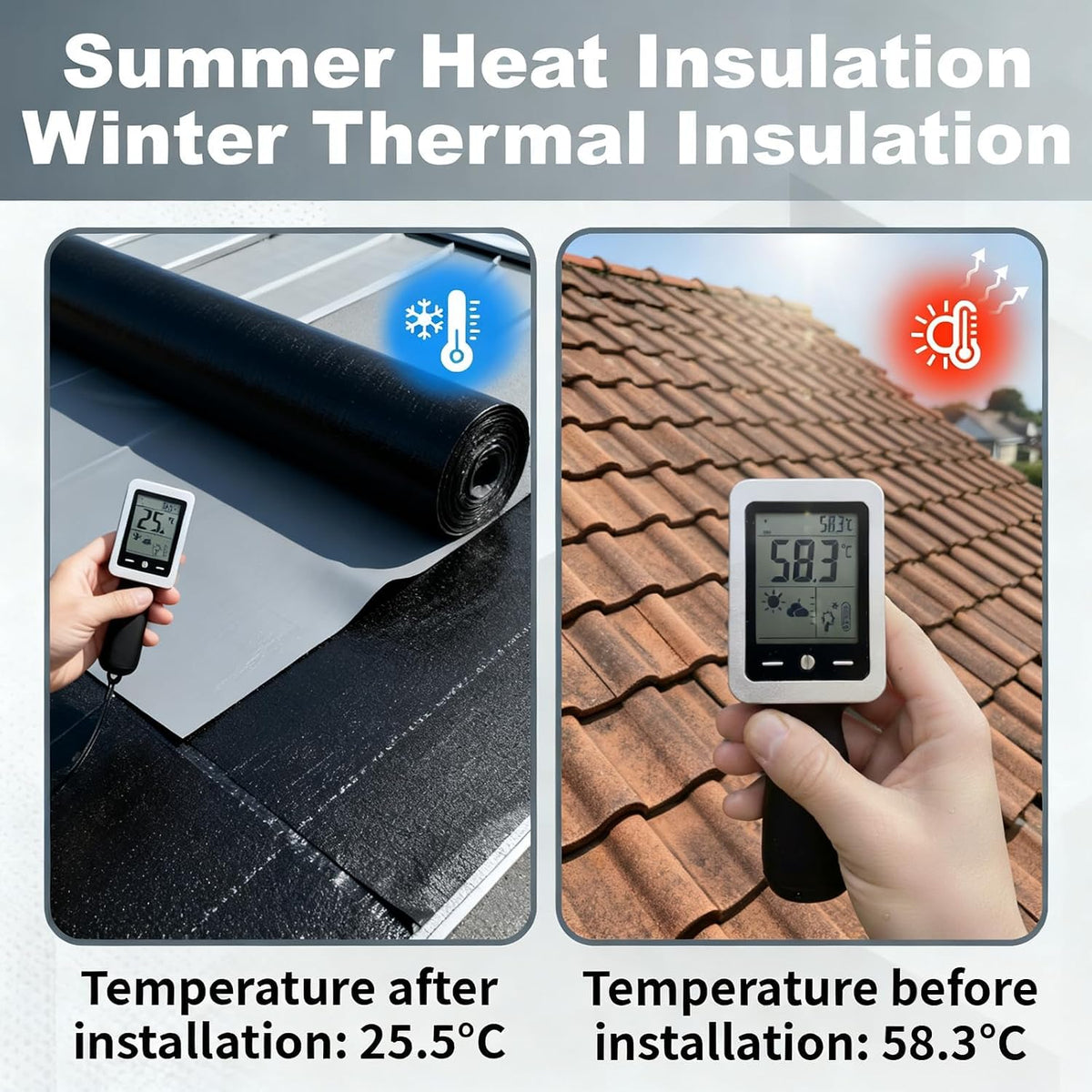 Self-Adhesive Waterproofing Roofing Roll,39in X 32.8ft Self Stick Roof Protector Underlayment,Rubber Roofing Membrane