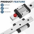 uxcell MGN12 100mm Linear Sliding Rail Guide Linear Motion Guideway