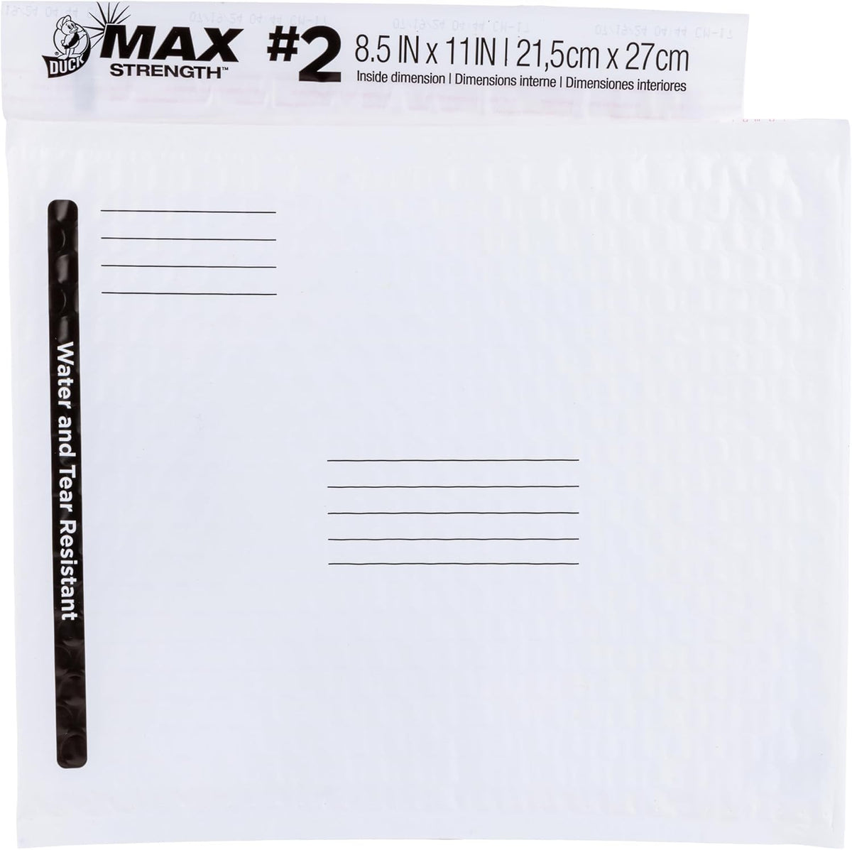 Brand #2 Poly Bubble Mailers, White, 10.5 inch x 15 inch, 25 Pack