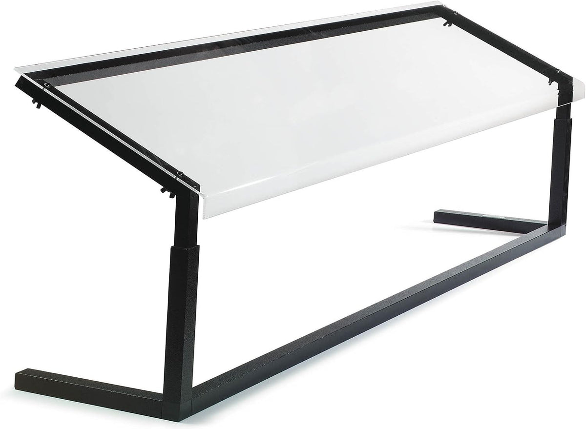 Buffet Bar Adjustable Sneeze Guard for Catering, Buffets, Restaurants, Plastic, 73.25 Inches, Black
