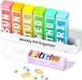 Pill Organizer 3X a Day, Detachable Large Pill Box 7 Day, Daily 3 Times Pill Case, Travel Pill Container Holder