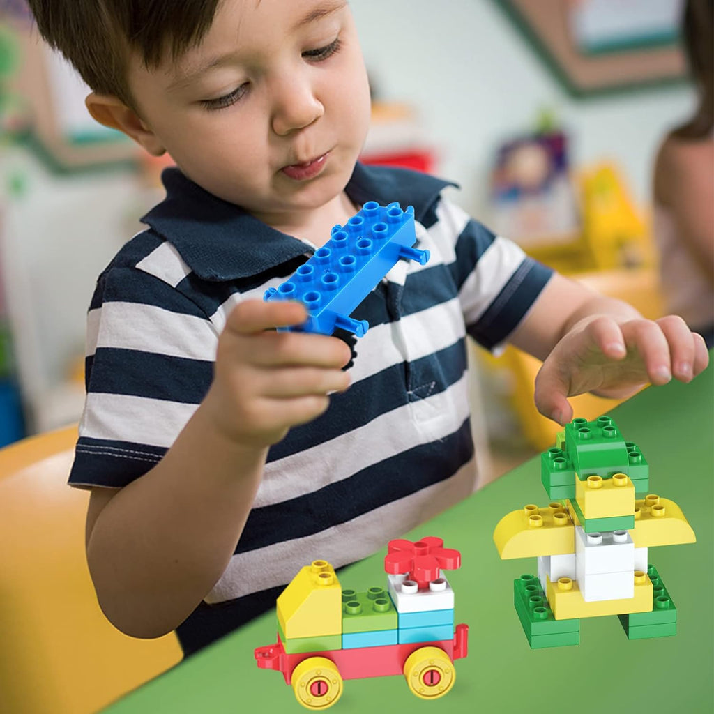 138 Piece Building Blocks for Kids Toddlers, Classic Big Bricks Set Compatible with All Major Brands, STEM Large