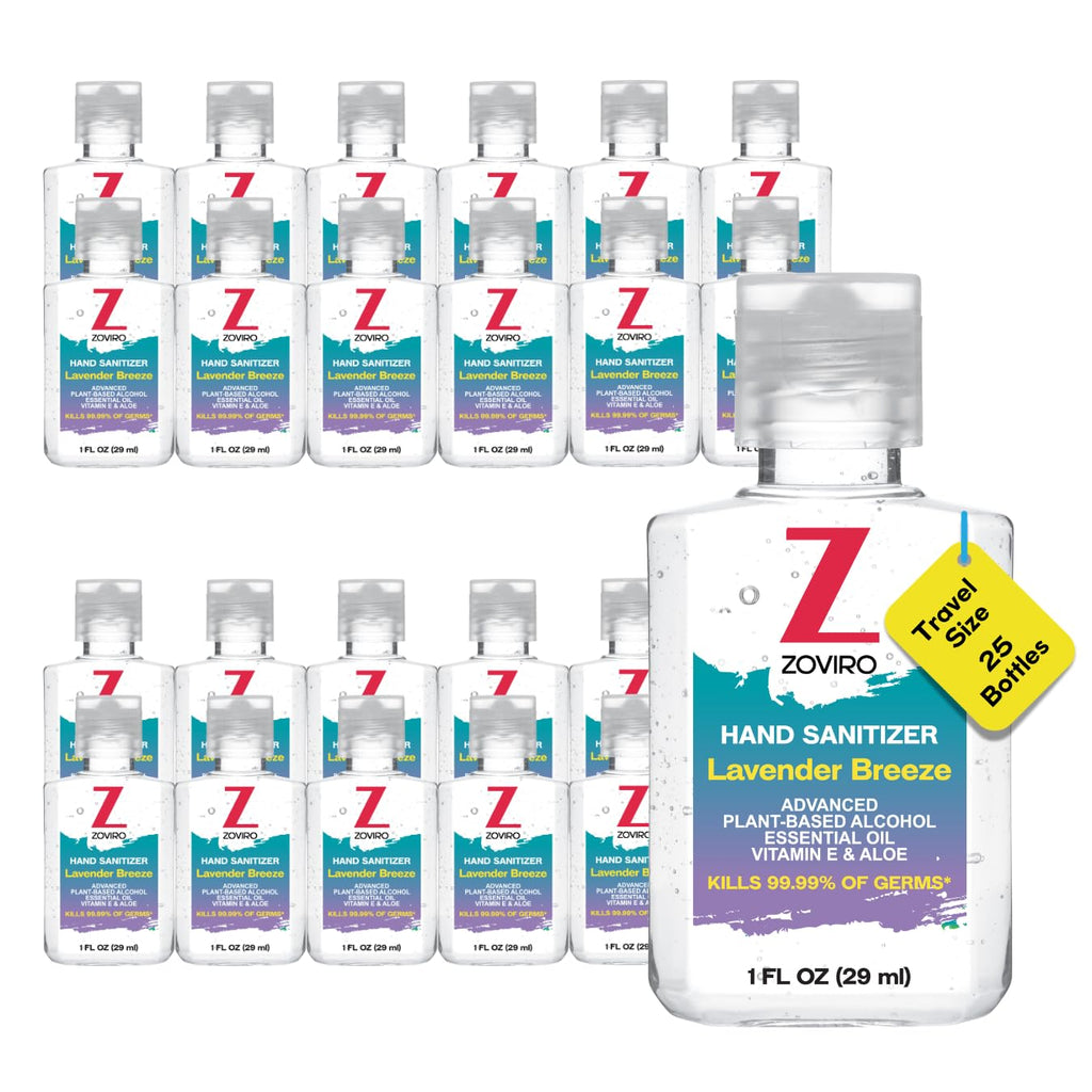 Hand Sanitizer Gel, 1 Fl Oz Flip-Cap Bottle, Moisturizing with Lavender and Eucalyptus Essential Oils