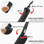 15-in-1 Multitool Pliers with Sheath Safety Lock EDC | Stainless Steel with Self-Locking System, Knife, Saw and