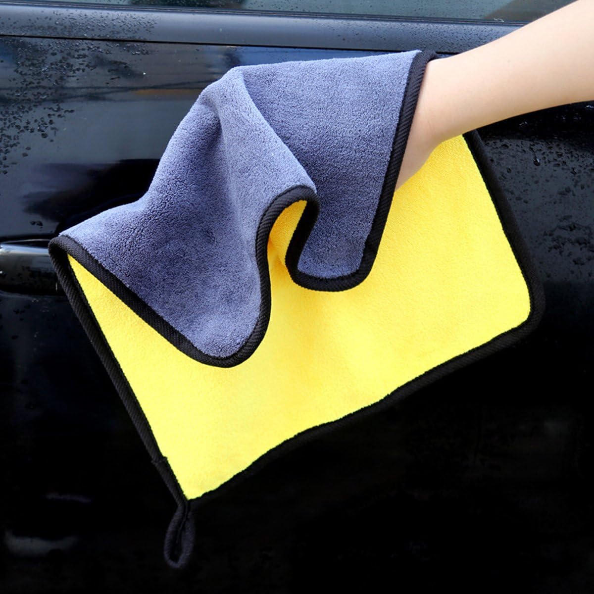 Ultrasoft, Large, Thick and Quick Drying Car Microfiber Cleaning Towel 800GSM Polishing Waxing Auto Detailing Towel