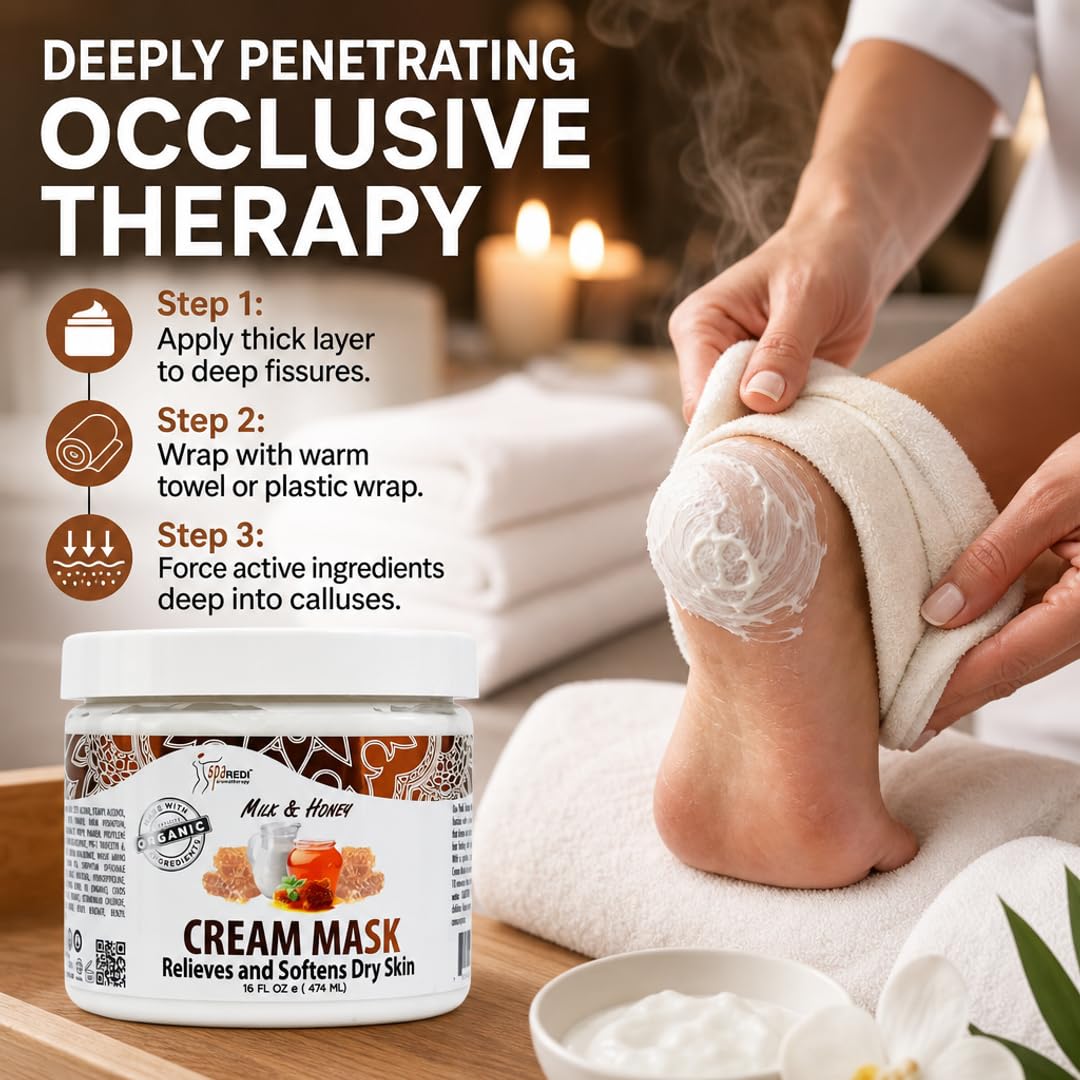 Foot Repair Mask – Hyaluronic Acid Callus Treatment for Cracked Heels & Dry Skin | Pumice & Amino Acid Blend |