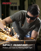 IR 5.0 Welding Glasses, Wrap Around Welding Goggles, Black