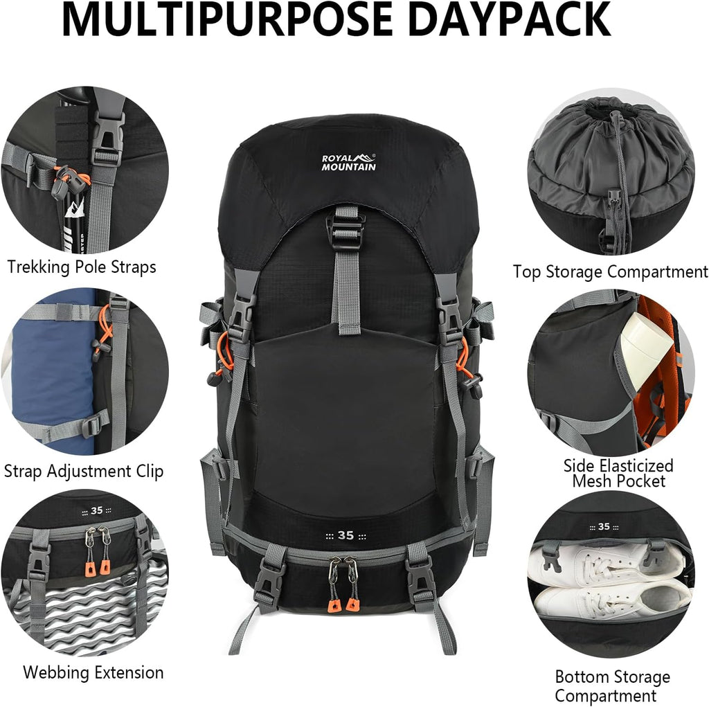 35L Hiking Backpack for Women men,Waterproof Camping Backpacking Backpack ﻿ | Outdoor Backpack Hiking for