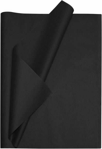 50 Sheets 20" x 28" Black Tissue Paper for Gift Bags, Large Tissue Paper Black, Wrapping Tissue Paper for Weddings
