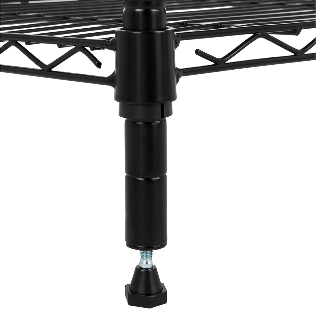 4-Shelf Adjustable Heavy Duty Steel Wire Rack Storage Shelving, Sturdy Garage Shelving, 350 lbs Capacity Per Shelf
