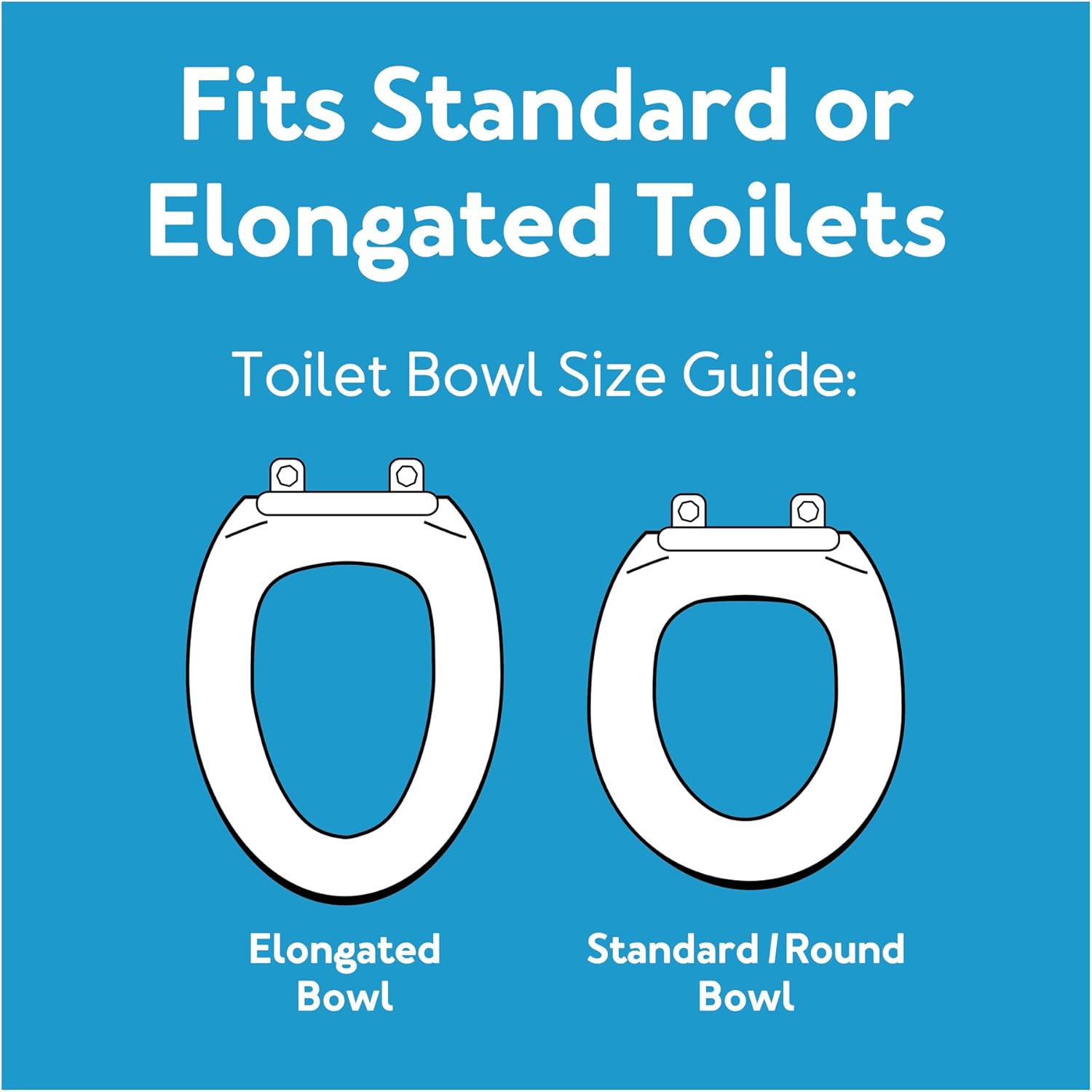 Toilet Seat Riser, Adds 5 Inches of Height, Elevated and Raised Toilet Seat with 300 lbs Capacity, Standard Riser for
