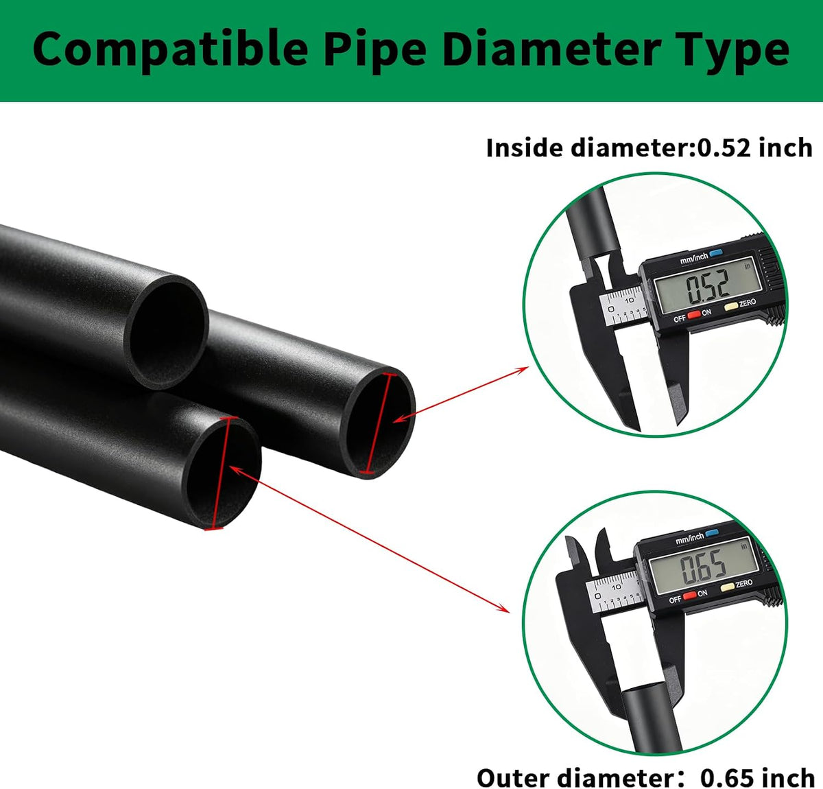 15 Pack 1/2 Inch Irrigation Tubing Couplers, Barbed Connectors Compatible with 1/2" ID 0.60-0.65" OD Thin-Wall Drip Line, Anti-Leak Lock Nut Fittings for Greenhouse, Lawn & Raised Bed Watering