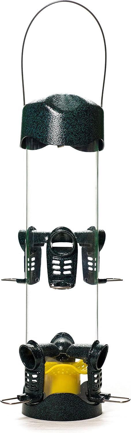 Mega 600 Bird Feeder – Large Capacity Tube Feeder for Wild Birds, 6 Feeding Ports, 4 lb Seed Capacity, Easy to Clean