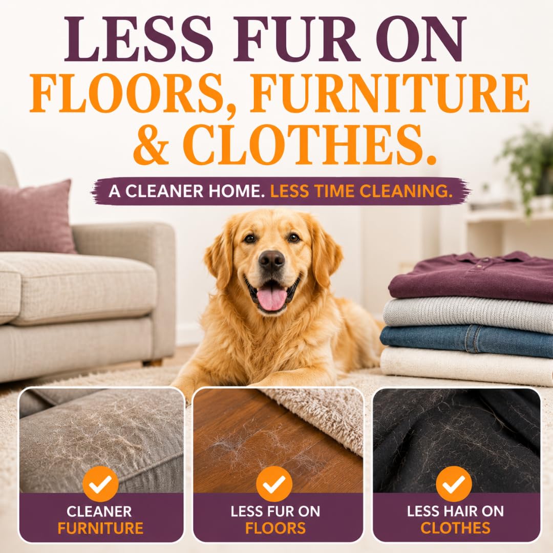 Dog Brush for Shedding | Patented Deshedding Dog Brush | Pet Hair Remover for Short, Medium & Long Coats | Made in