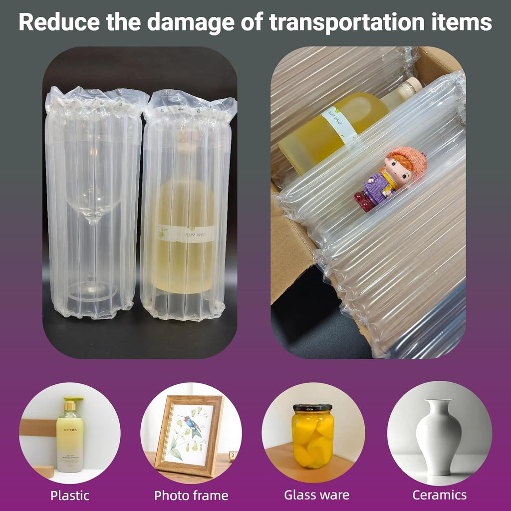 Inflatable Air Bubble Cushion Wrap for Packing Fragile Items Moving Supplies 15.8'' x 131', Wide Large Packing Sleeve