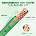 THHN Wire 4 Gauge 25 FT Stranded Copper Wire, Green