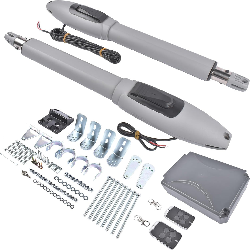 Automatic Dual Swing Gate Opener Kit for Doors up to 660lb*2 with Remote