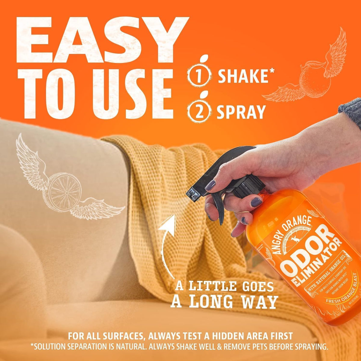 Pet Odor Eliminator for Dog and Cat Urine, Carpet Stains, and Strong Smells – Citrus Cleaner with Natural Orange Oil