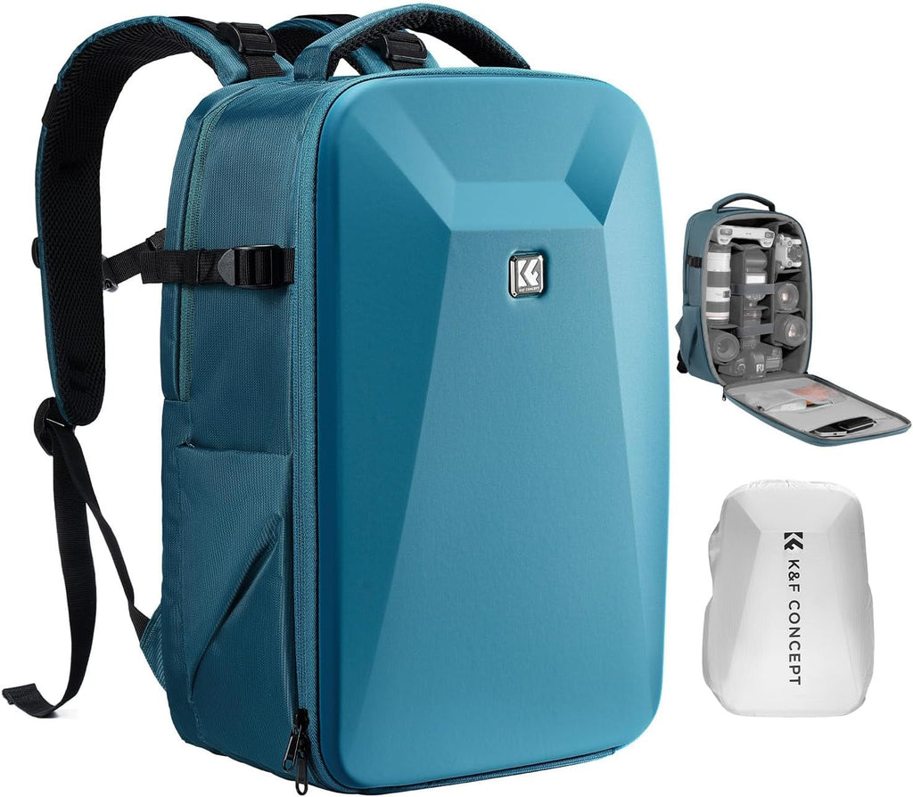 Camera Backpack,Hardshell Photography DSLR Camera Bag | 15-15.6 Inch Laptop Compartment, Waterproof, Hard Shell