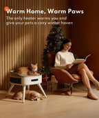 Pet-Safe Space Heater with Heated Cat Bed