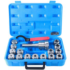 Accusize Industrial Tools ER40 Collet System, R8 Shank, 15 Pcs, 0223-0984