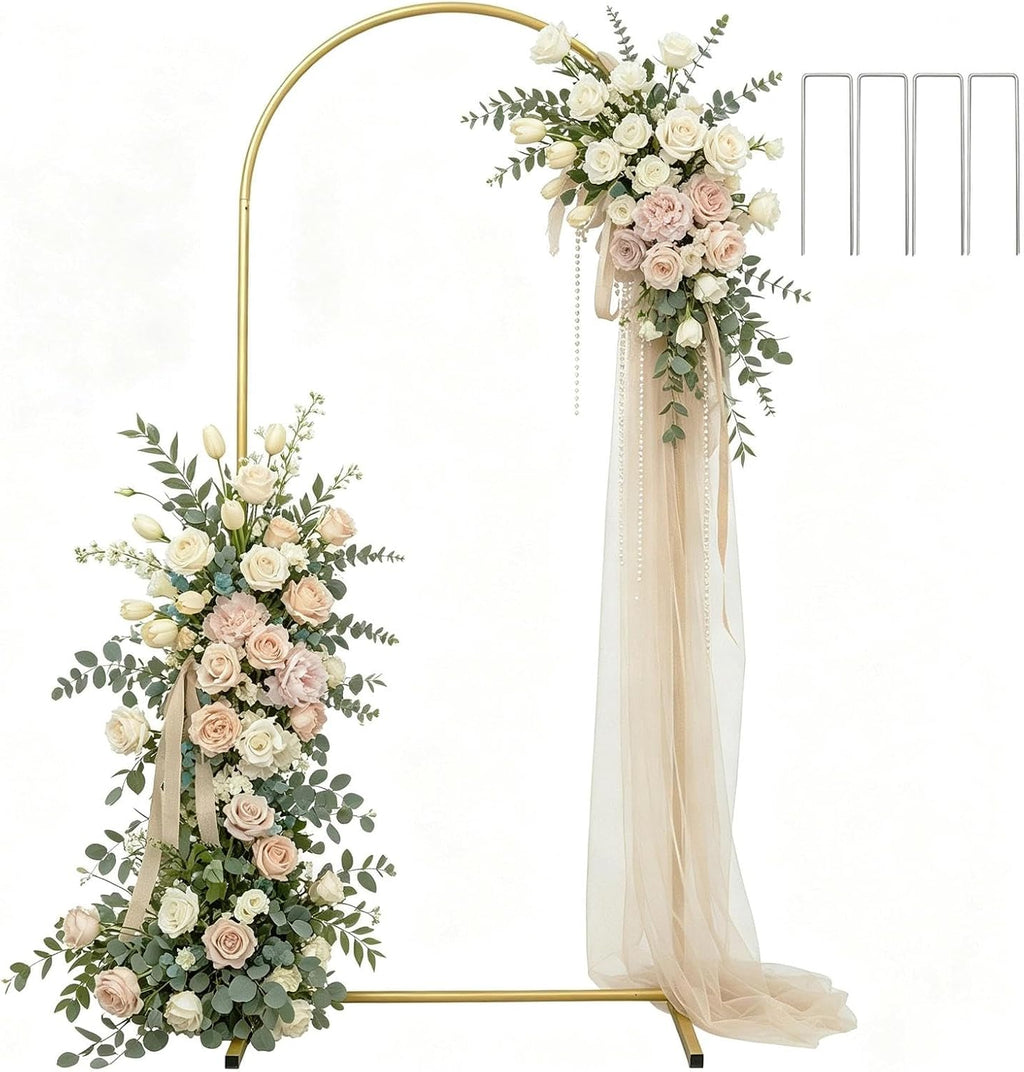 6 FT Wedding Arch Backdrop Stand, Balloon Arch Stand for Wedding Ceremony