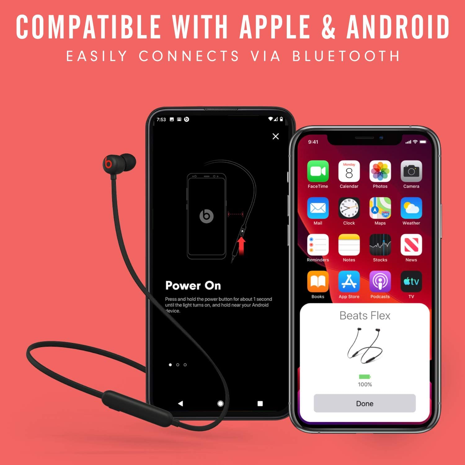 Flex Wireless Earbuds - Apple W1 Headphone Chip, Magnetic Earphones, Class 1 Bluetooth, 12 Hours of Listening Time