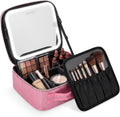 Makeup Bag with Detachable 4K LED Mirror, 3 Light Modes