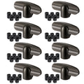 8 Pack Universal Tee Crank Casement Window Handles, Satin Bronze