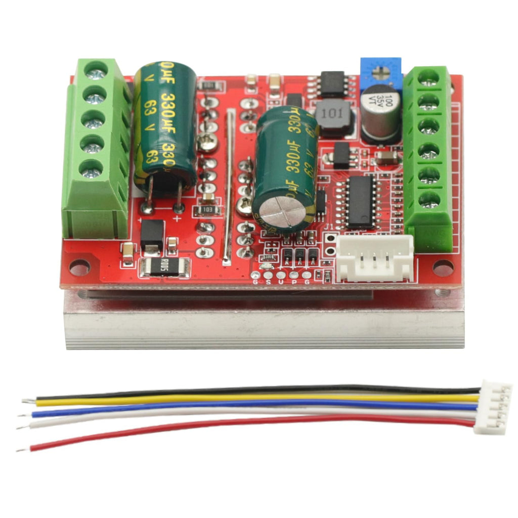 DC 6-60V 400W 3 Phases Hall Brushless Motor Controller Board BLDC PWM PLC Driver Module with Forward/Reverse/Brake Function