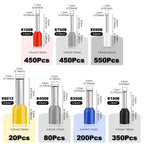 XHF 2100 PCS AWG 22/0.4mm²- AWG 10/6.0mm² Wire Ferrules Kit