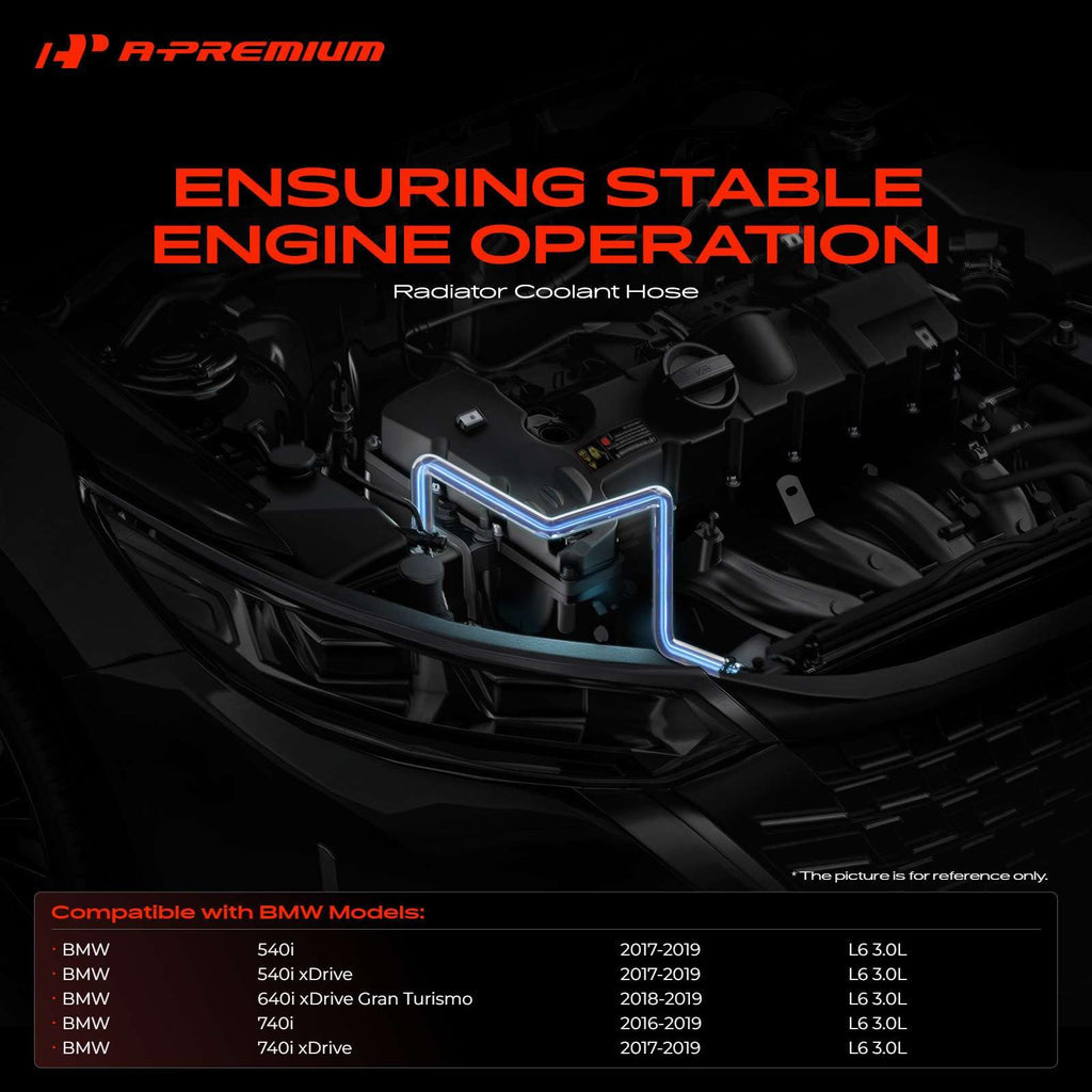 A-Premium Inner Engine Radiator Coolant Hose Compatible with BMW