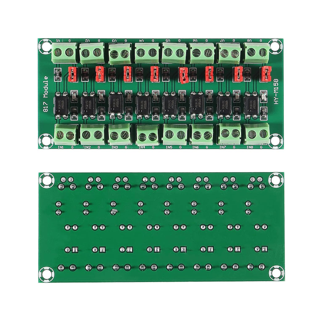 2Pcs PC817 8 Channel Optocoupler Isolation Board 3.6-30V Driver Photoelectric Isolated Module Voltage Converter Adapter Module