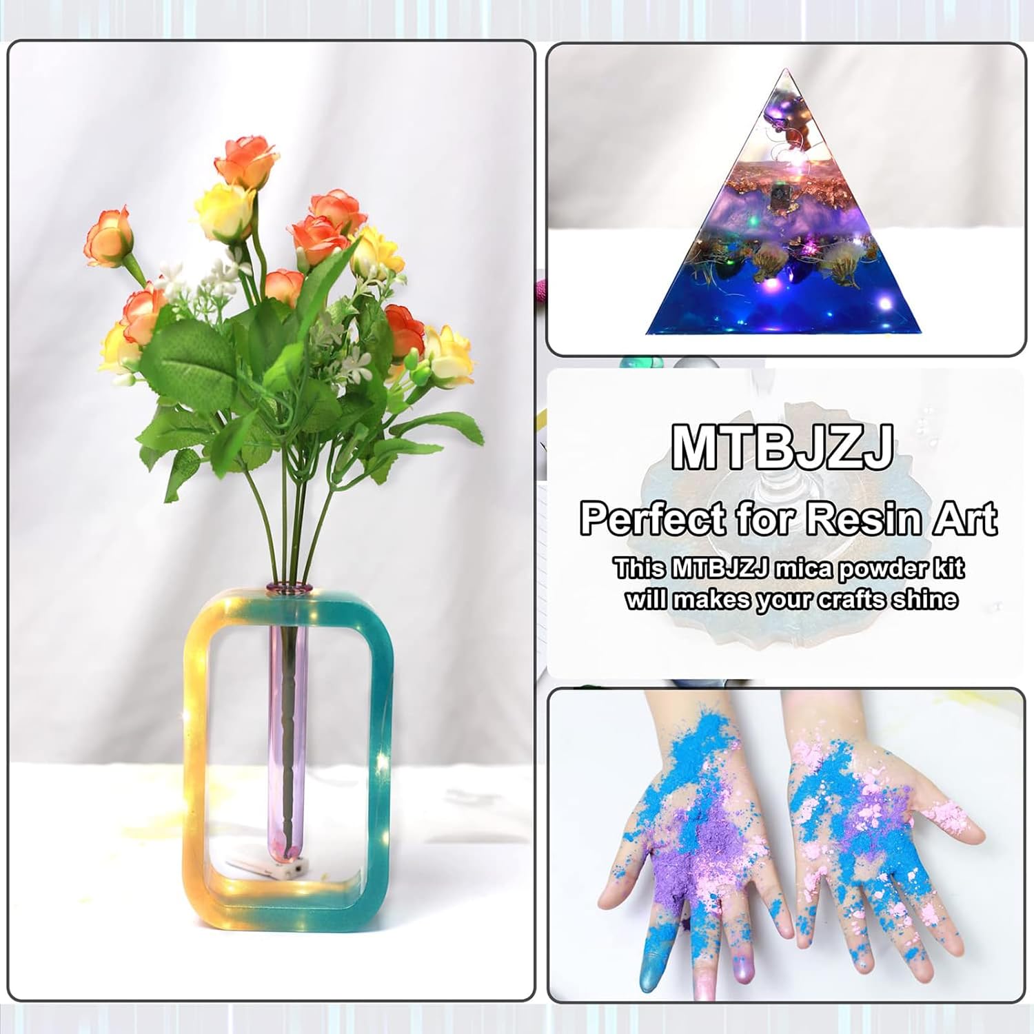 Mica Powder for Resin, 28 Colors Epoxy Resin Color Pigment