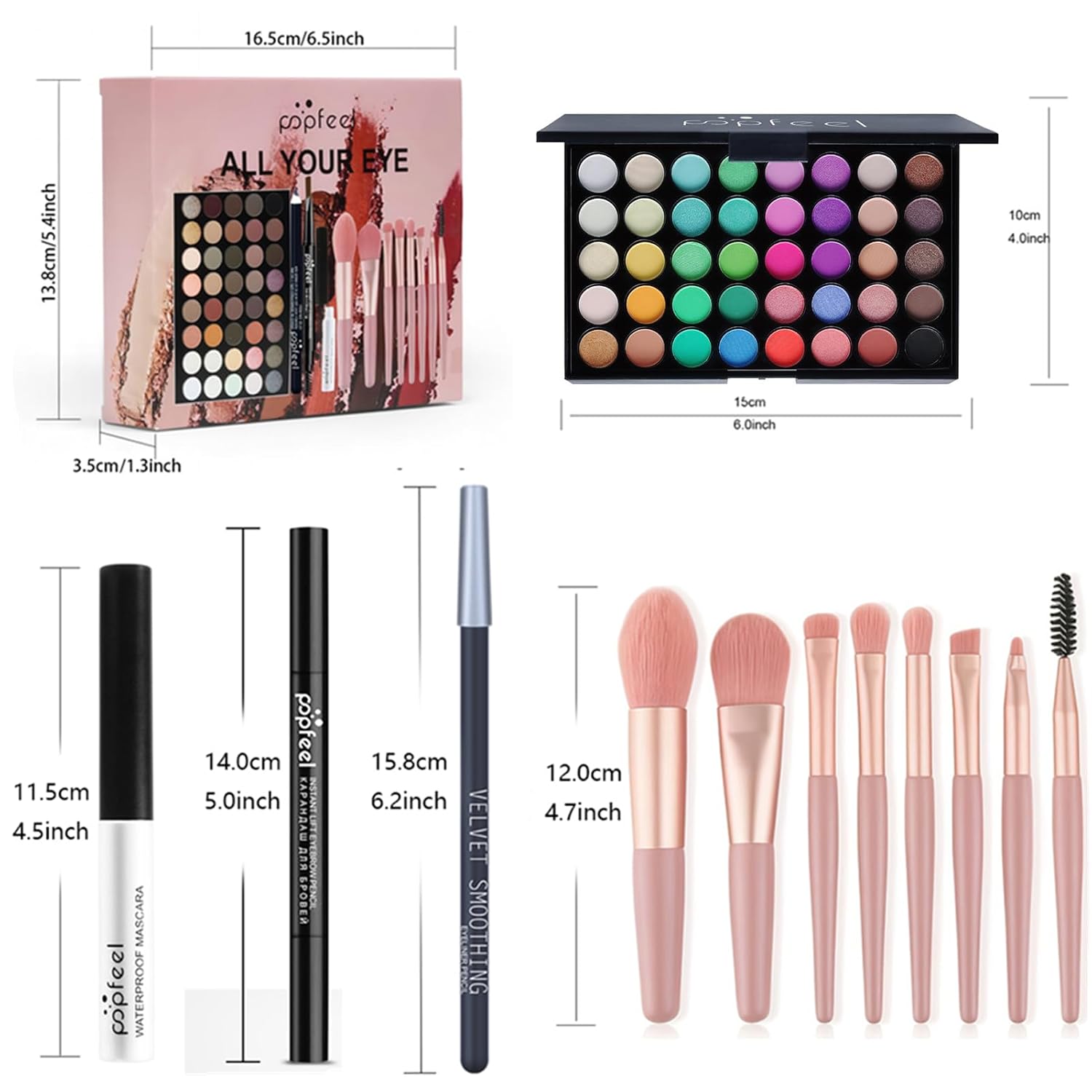 Eye Makeup Kits for Women, Eye Makeup Set for Beginners, Mother's Day Makeup Gifts for Women Girls, Makeup Essential