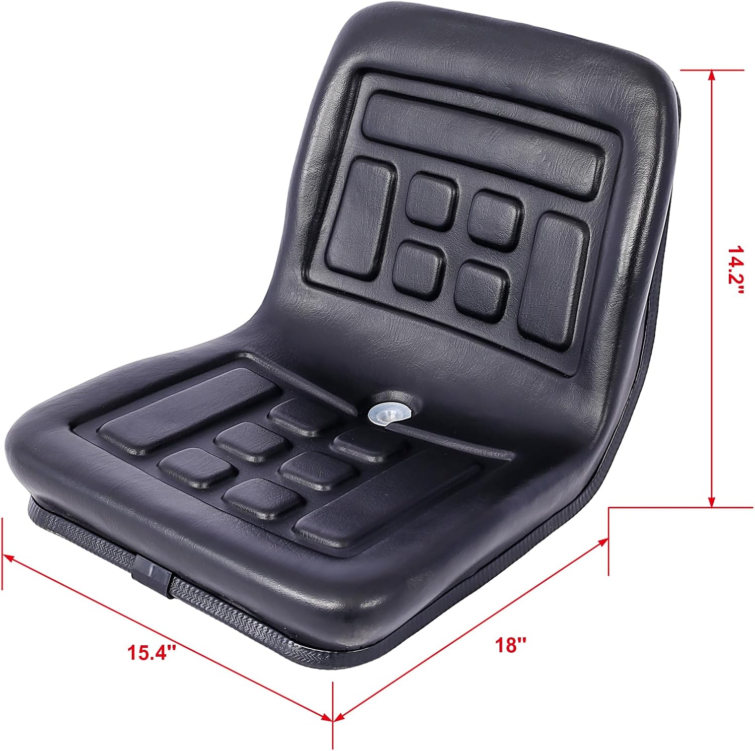 Universal Lawn Tractor Seat Replacement, Compact High Back Mower Seat with a Drain Hole Replacement Seat