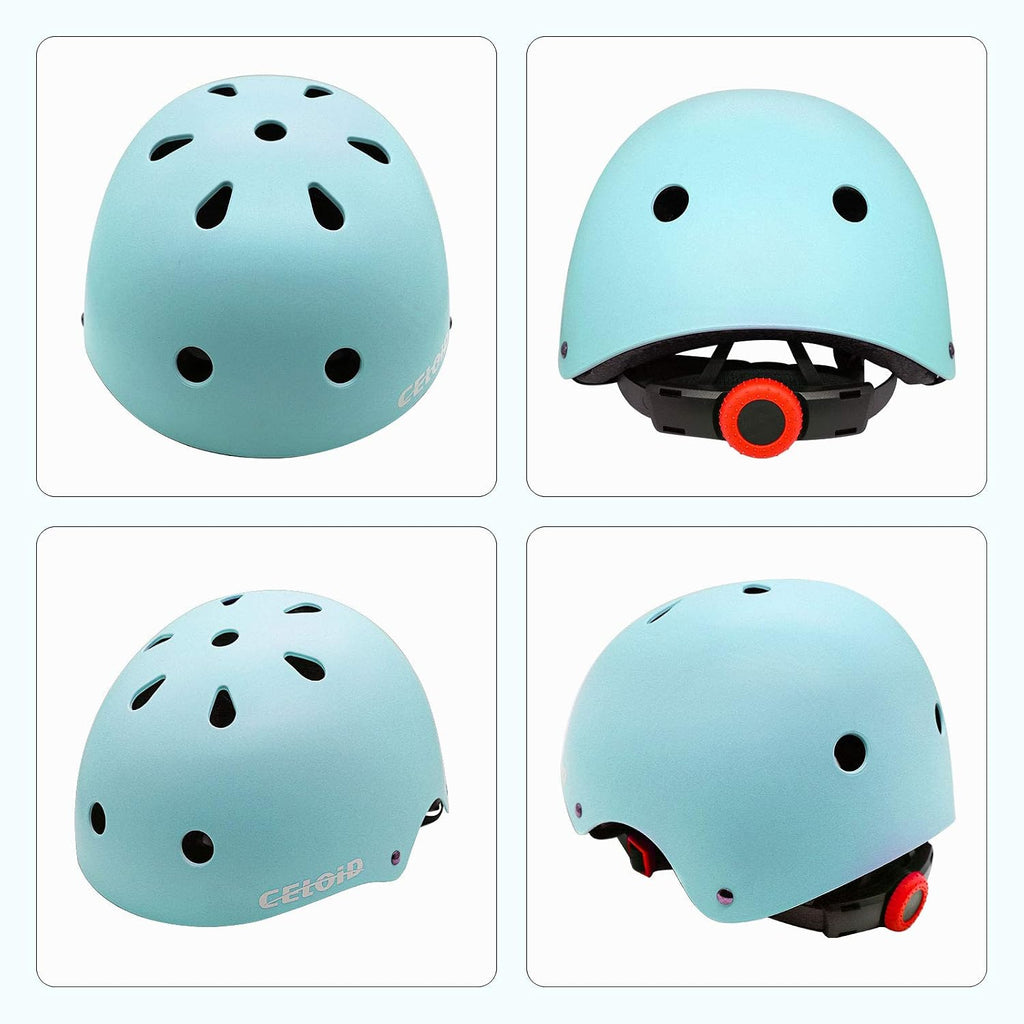 Kids Bike Skateboard Helmet Pad Set,Toddler Cyling Protective Gear Knee & Elbow Pads Wrist Guards for 5-8-10-12-14-16