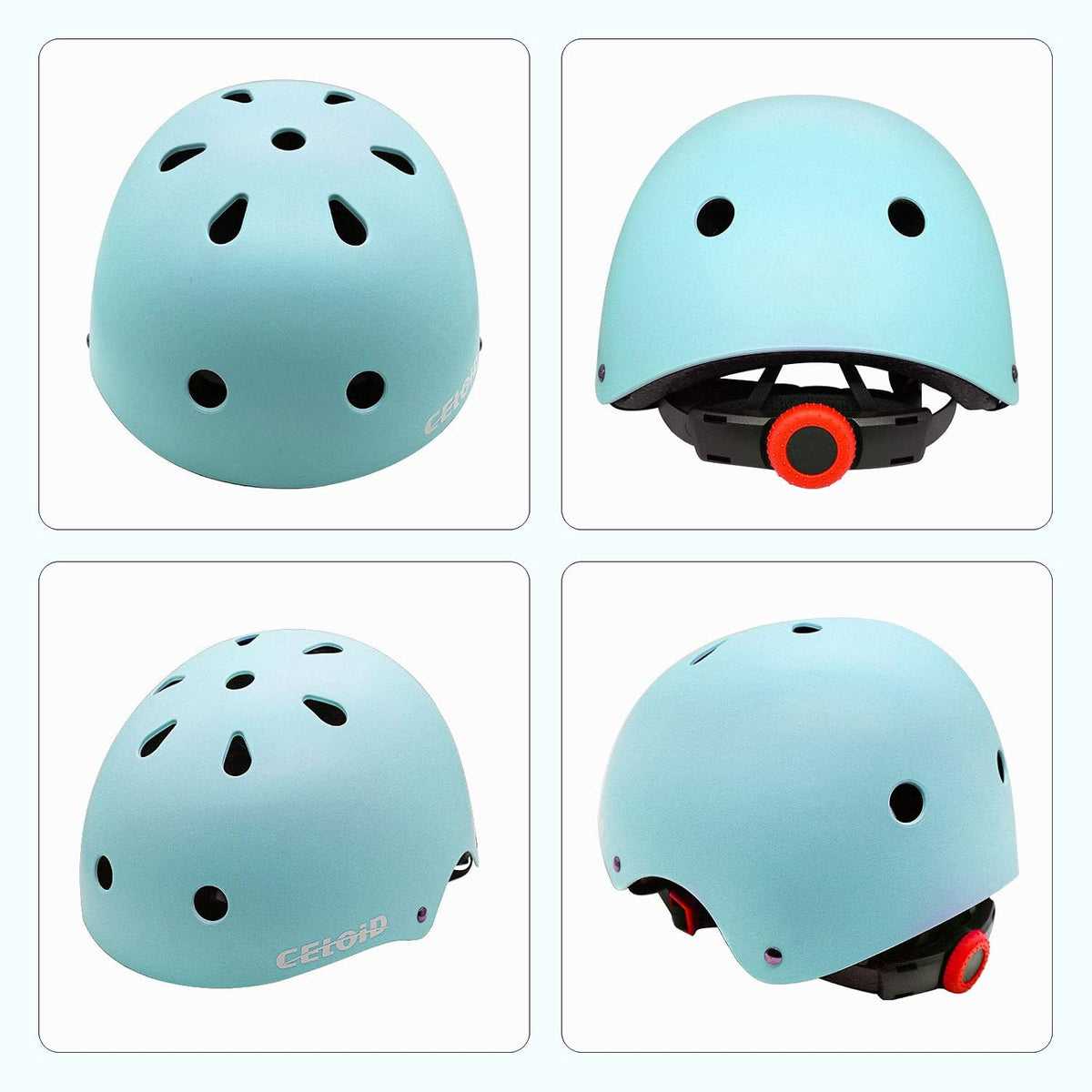 Kids Bike Skateboard Helmet Pad Set,Toddler Cyling Protective Gear Knee & Elbow Pads Wrist Guards for 5-8-10-12-14-16