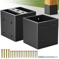 4x4 Post Base, Concealed Fastener Concrete Post Anchor,Elevated Post Base