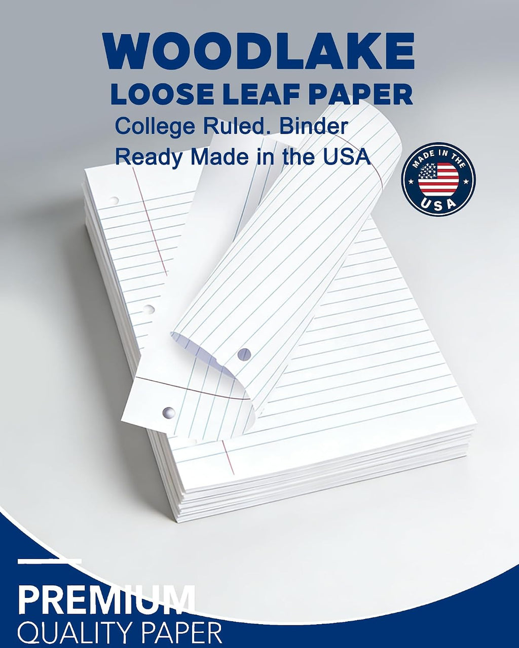 Loose Leaf Paper, College Ruled Notebook Paper, 8 x 10.5”, 150 Sheets per Pack, 3 Pack, Lined Filler Paper, 3 Hole