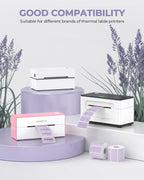 2.25x1.25 Thermal Labels, 1000 Sheets/Roll, Purple