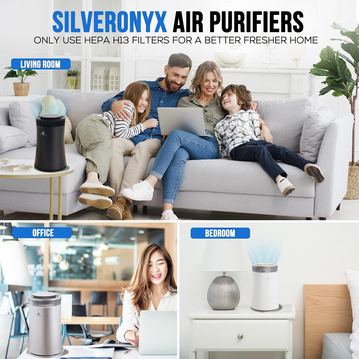 Air Purifier for Home Large Room – 5-in-1 HEPA Filter System, Covers Up to 500 Sq Ft for New Home for Allergies