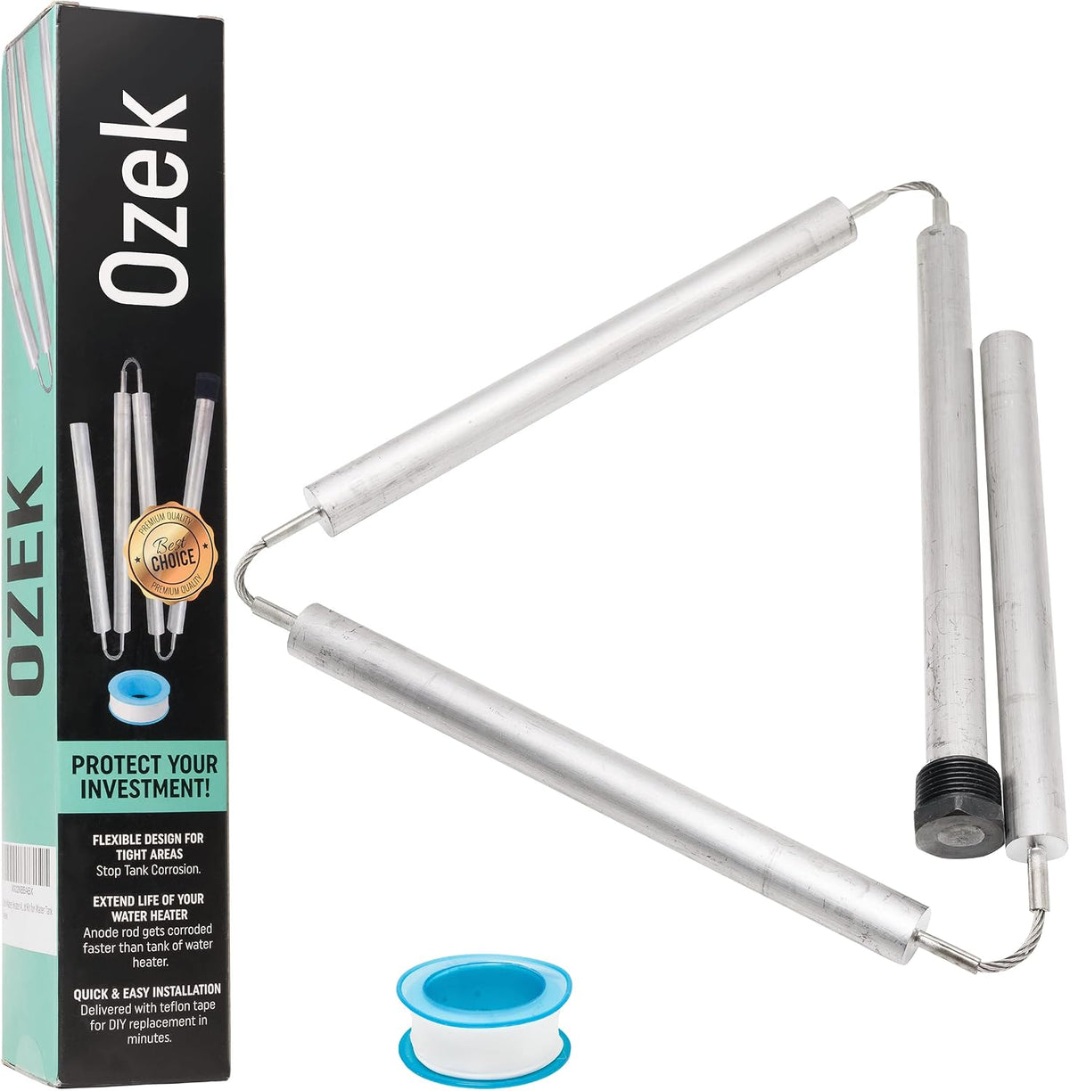 Ozek Anode Rod for Hot Water Heater - 44 in Segmented Magnesium Anode